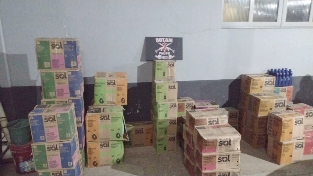 Rotam recupera em Antônio Olinto mais produtos de limpeza relacionados a furto em Garuva