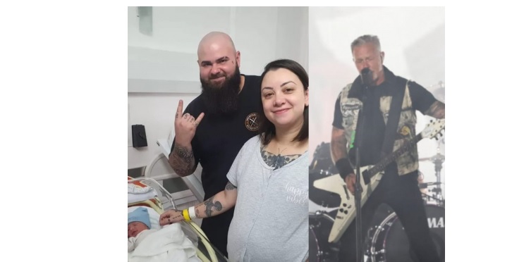 Vocalista do Metallica telefona para fã que deu à luz durante show em Curitiba; assista
