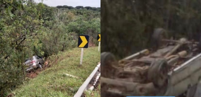PRE atende a dois acidentes na PR-151, entre São João do Triunfo e Palmeira