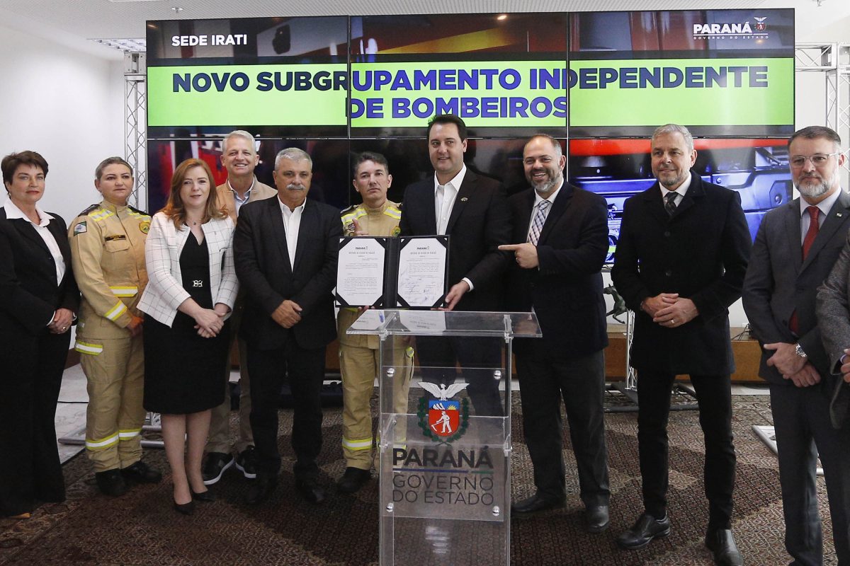 Governador anuncia criação do 10º Subgrupamento de Bombeiros Independente, em Irati